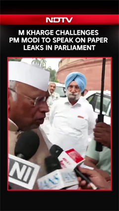 Mallikarjun Kharge Challenges PM Modi To Speak On Paper Leaks In Parliament