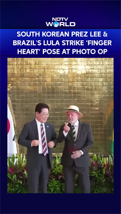South Korea's Lee Jae Myung, Brazil's Lula Da Silva Share Viral 'Finger Heart' Moment
