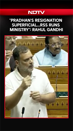 "Dharmendra Pradhan's Resignation Is Superficial...RSS Runs The Ministry": Rahul Gandhi