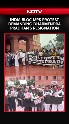 Parliament Monsoon Session | INDIA Bloc MPs Protest, Demand Dharmendra Pradhan&rsquo;s Resignation