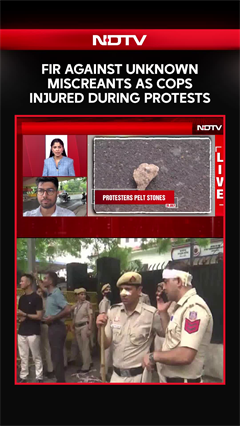 Police File FIR Against Unknown Miscreants After Cops Injured In Violent Protest