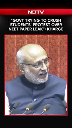 "Govt Trying To Crush Students' Protest Over NEET Paper Leak: Kharge