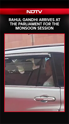 Rahul Gandhi Arrives At The Parliament Ahead Of The Monsoon Session