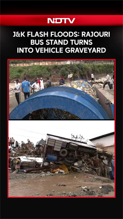 J&K Flash Floods: Rajouri Bus Stand Turns Into Vehicle Graveyard
