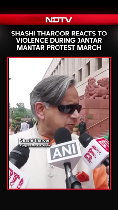 Video: CJP Jantar Mantar Protests | Shashi Tharoor Reacts To Violence During Jantar Mantar Protest