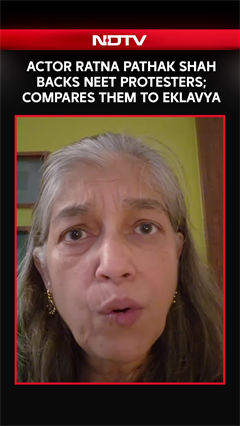 Actor Ratna Pathak Backs Neet Protesters; Compares Them To Eklavya