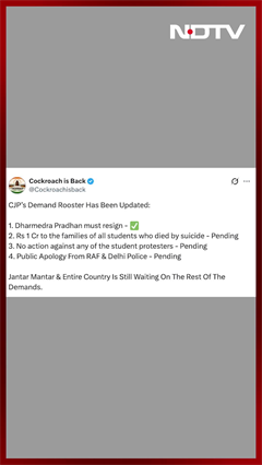 Cockroach Janta Party Lists Demands As Dharmendra Pradhan Resigns