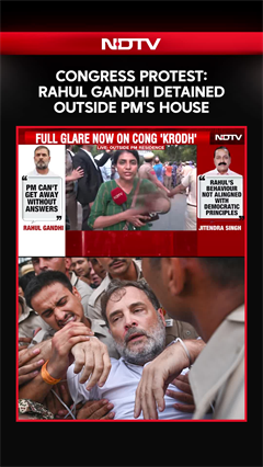 Rahul Gandhi Suffers Injury During Protest Near PM's Residence