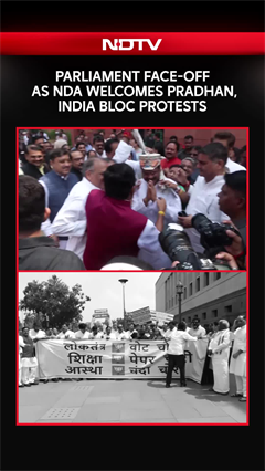 NDA Felicitates Dharmendra Pradhan, INDIA Bloc Stages Protest