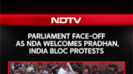 NDA Felicitates Dharmendra Pradhan, INDIA Bloc Stages Protest