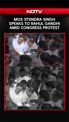 MoS Jitendra Singh Speaks To Rahul Gandhi Amid Congress Protest