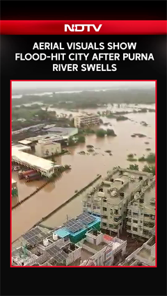 Navsari: Aerial Visuals Show Flood-Hit City After Purna River Swells
