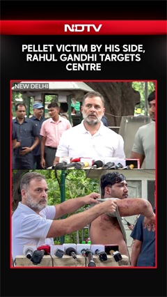 Pellet Victim By His Side, Rahul Gandhi Targets Centre