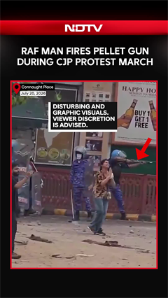 RAF Man Fires Pellet Gun During CJP Protest March