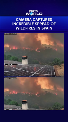 Dramatic Footage Captures Massive Wildfires Sweeping Across Spain