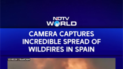 Dramatic Footage Captures Massive Wildfires Sweeping Across Spain