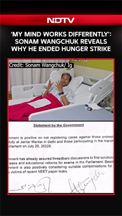 Sonam Wangchuk Reveals Why He Ended His Hunger Strike: "My Mind Works Differently..."