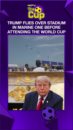 FIFA World Cup Final | Trump Flies Over Stadium In Marine One Before Attending The World Cup Final