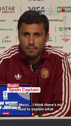 Spain Captain Rodri Plays Down Messi Threat Ahead of The FIFA WC Final