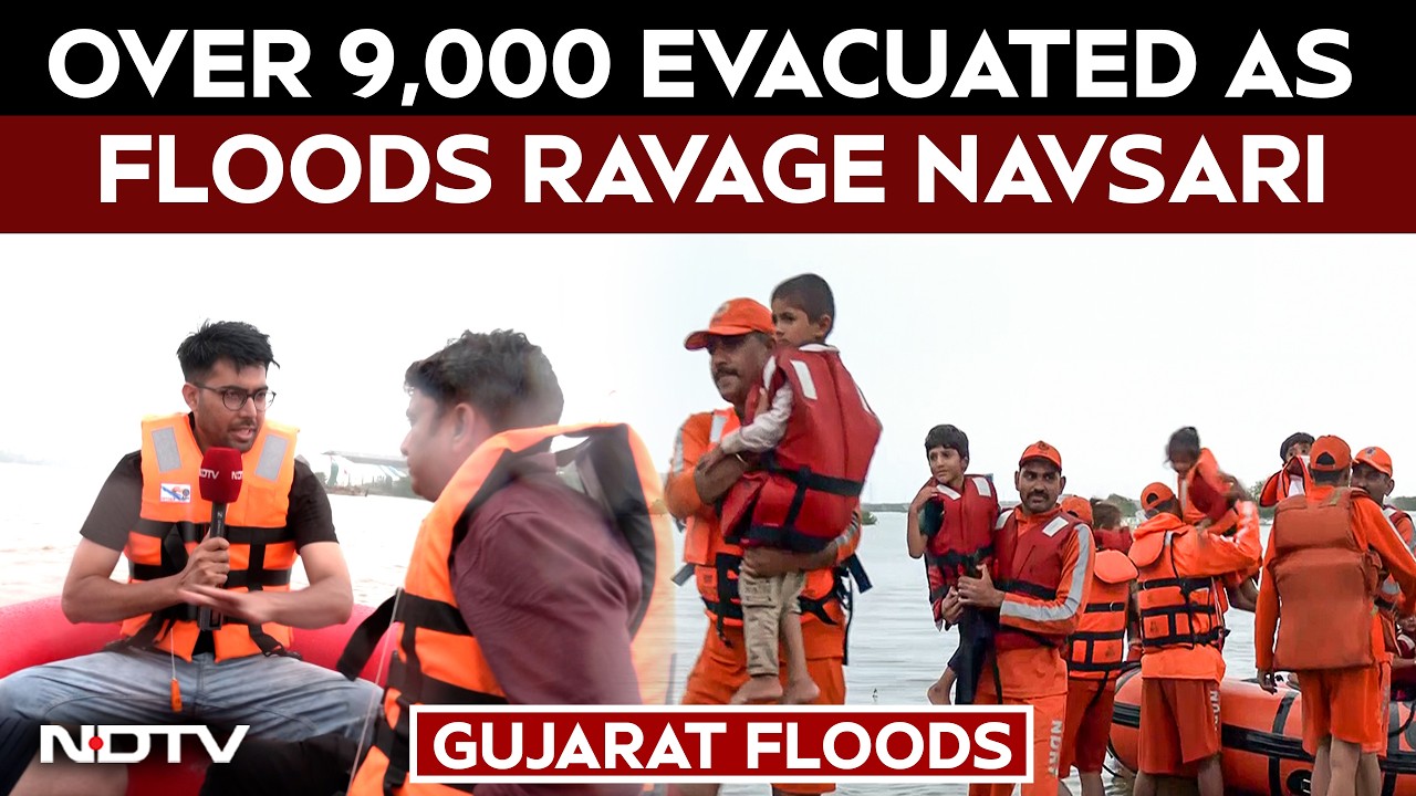 NDTV Ground Report: Floodwaters Swallow Roads In Gujarat's Navsari