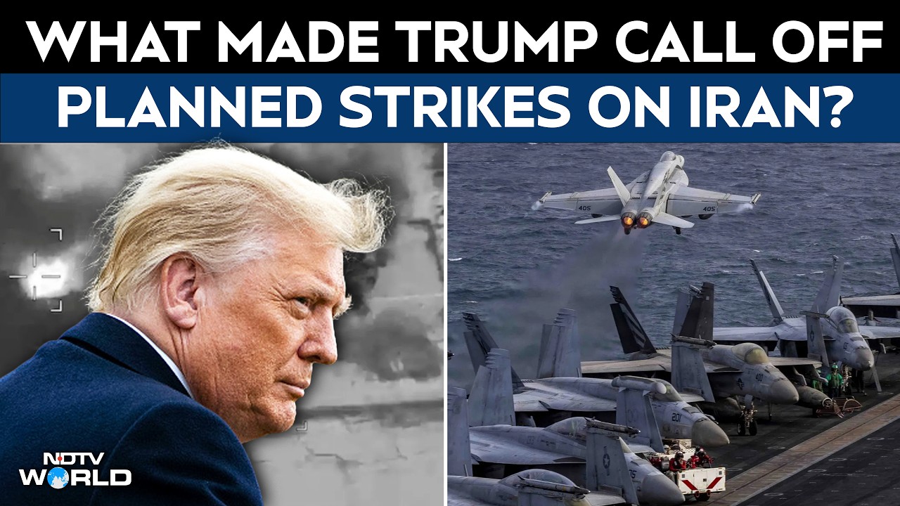 Donald Trump Says He Called Off Planned US Strikes On Iran After Diplomatic Push From Tehran