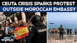 Protesters Rally Outside Moroccan Embassy in Madrid Over Ceuta Crisis