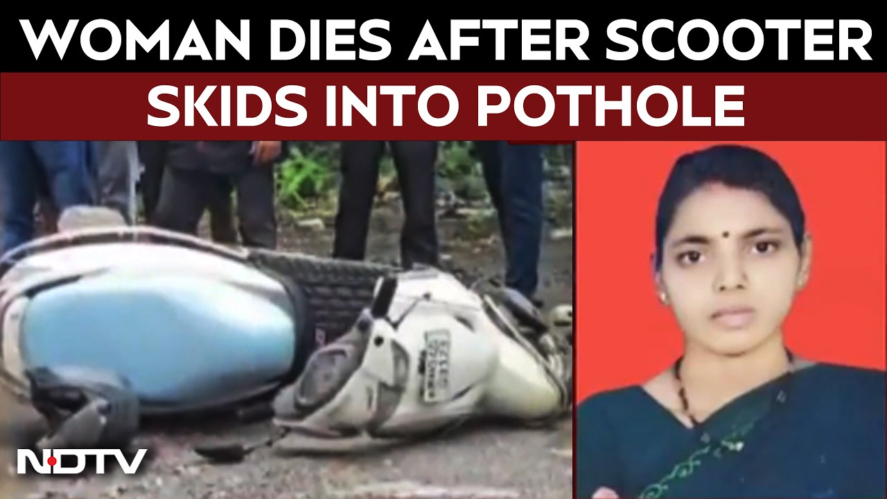 Maharashtra Tragedy: Woman Crushed By Truck After Scooter Skids Into Rain-Filled Pothole
