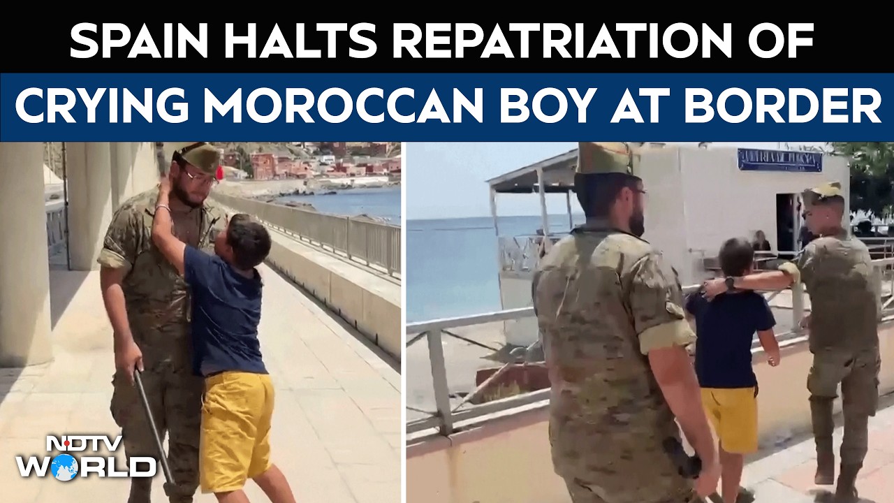 Spain Cueta Border | Spain Soldiers Escort Crying Moroccan Boy To Border Before Repatriation Halted