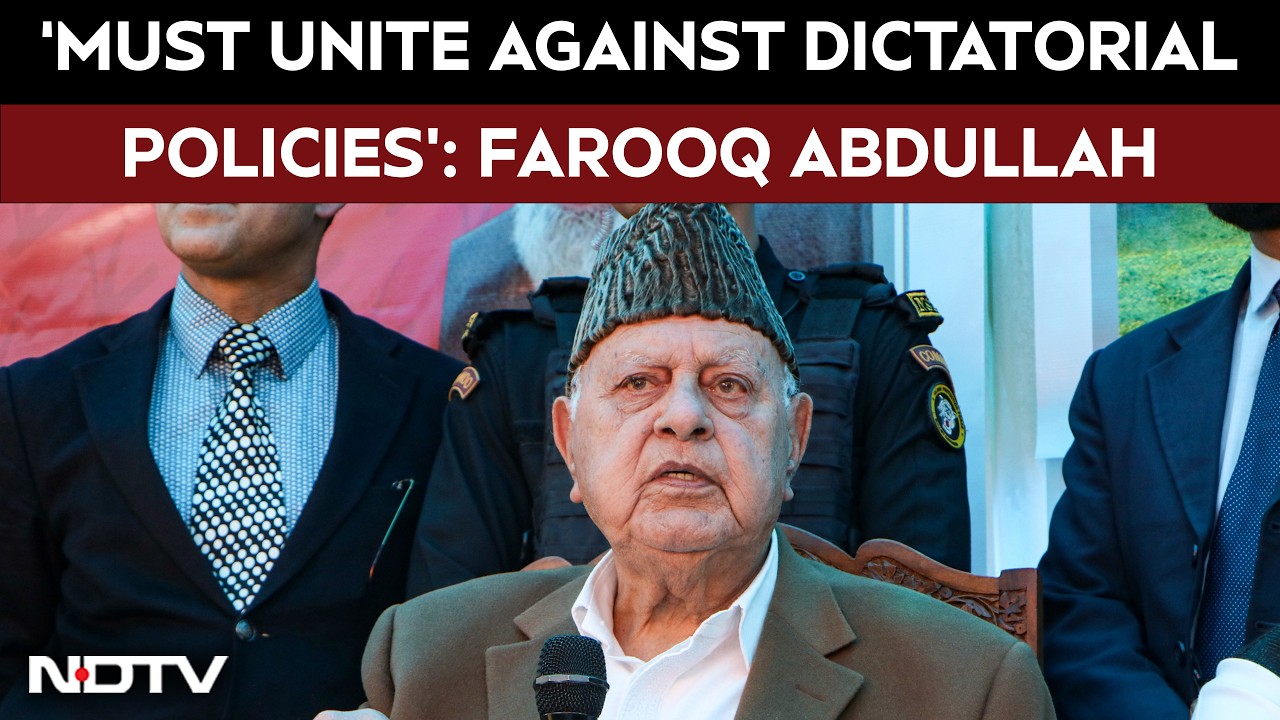JKNC Chief Farooq Abdullah Calls For Unity Against 'Dictatorial Policies'