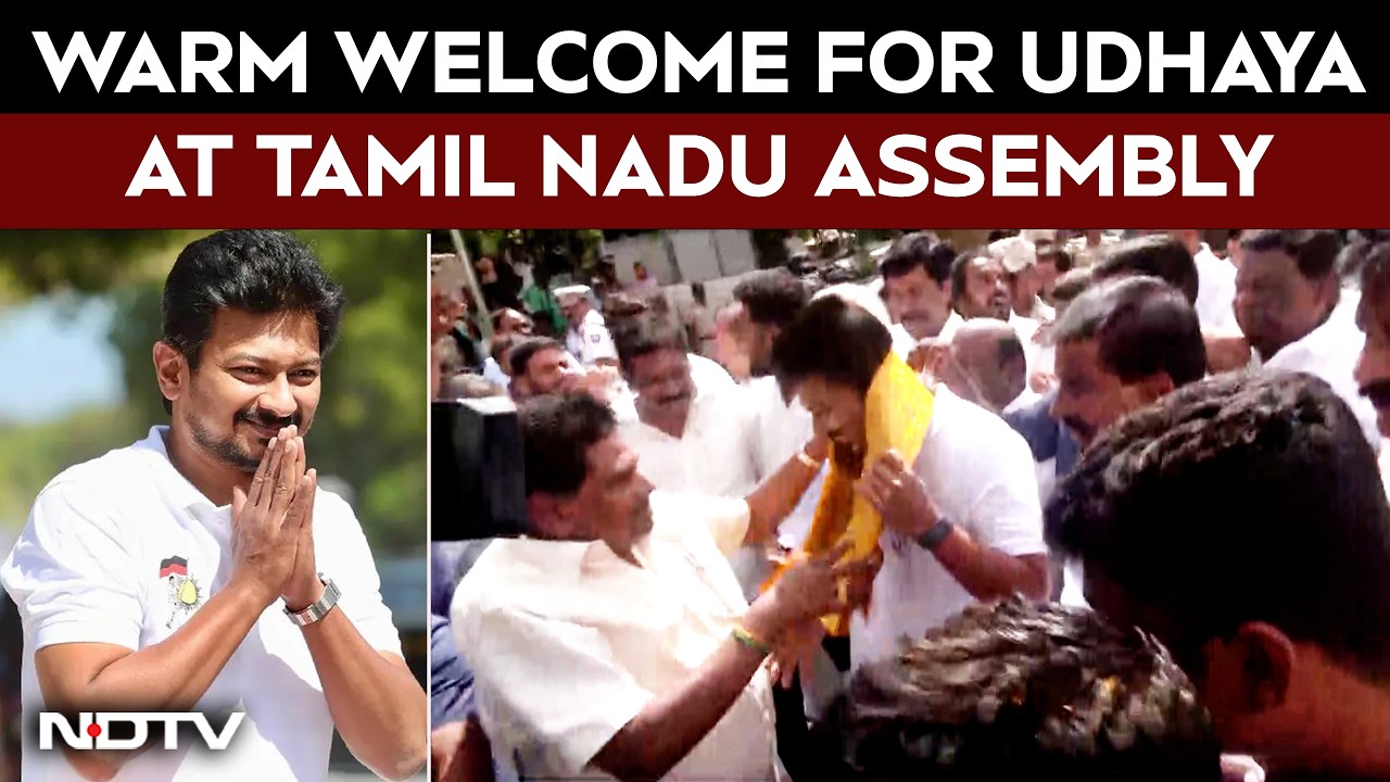 Udhayanidhi Stalin Receives Grand Welcome As He Arrives For Tamil Nadu Budget Session