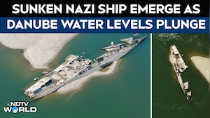 Sunken Nazi Ships Used In WW|| Emerge as Danube Water Levels Plunge