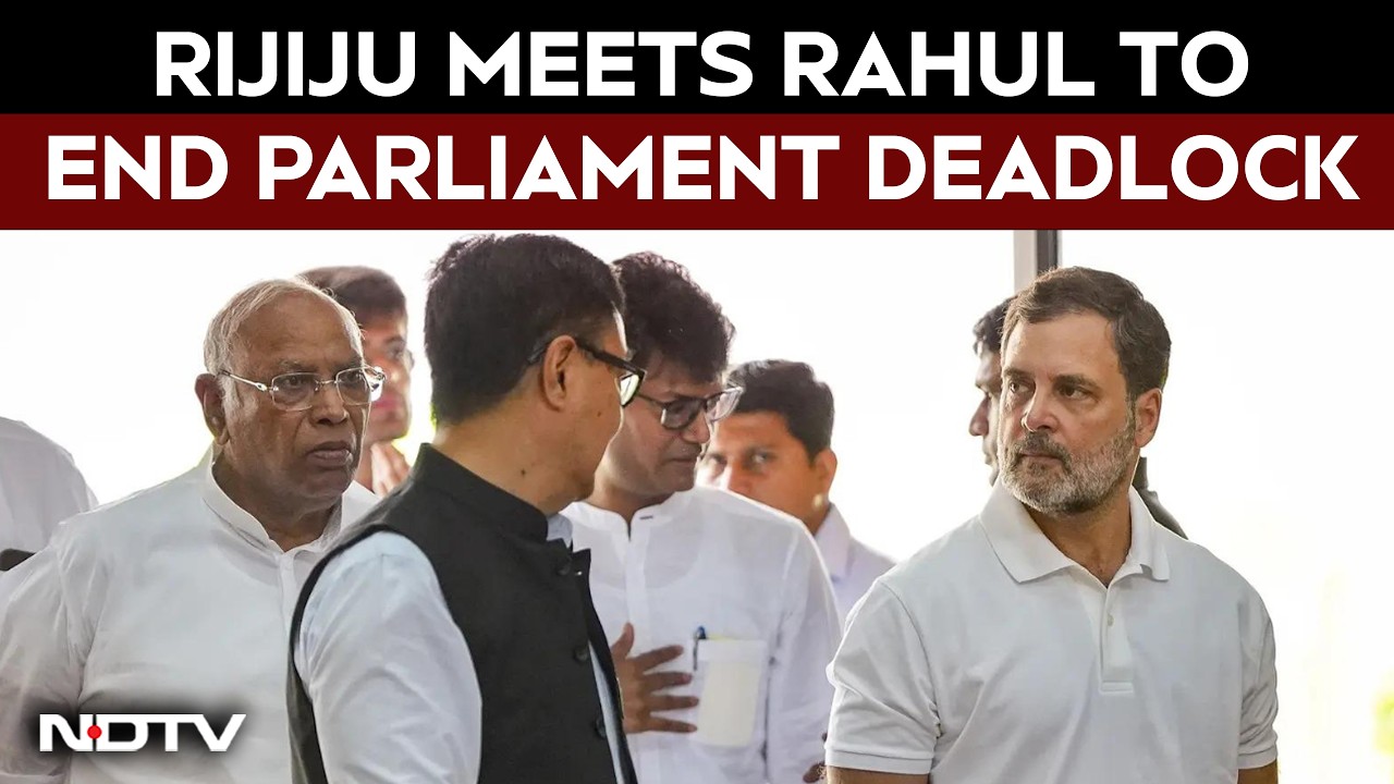 Rahul Gandhi, Kiren Rijiju Meet As Parliament Deadlock Enters Critical Phase