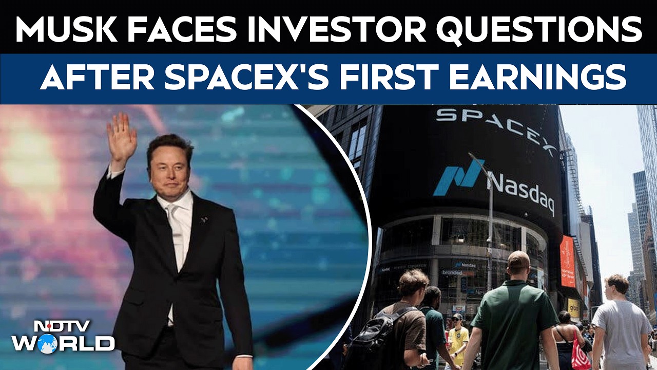Elon Musk Faces Investor Questions After SpaceX's First Public Earnings