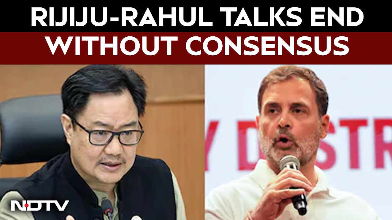 Rahul Gandhi Holds Firm As Kiren Rijiju's Bid To End Parliament Deadlock Fails