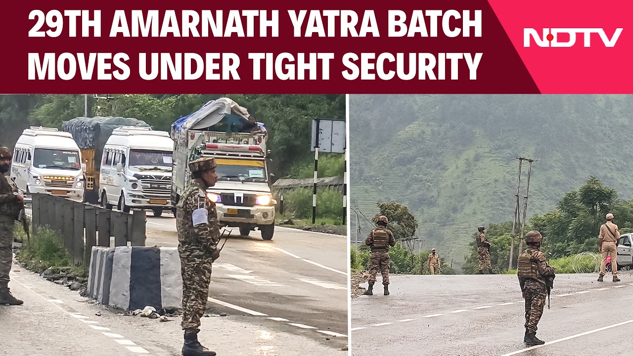 29th Amarnath Yatra Batch Crosses Chanderkote Amid Tight Security
