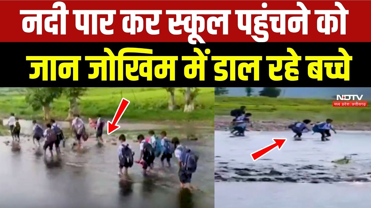 Dewas Students Viral Video: नदी पार कर जान जोखिम में डाल School जाने को मजबूर बच्चे