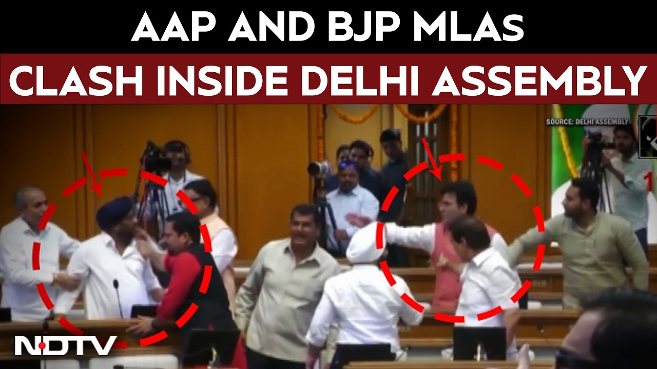 Delhi Assembly Sees Heated Clash Between AAP’s Kuldeep Kumar, BJP’s Ravi Negi