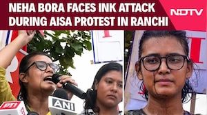 AISA's Neha Bora Claims Ink Was Thrown At Her During Ranchi Assembly March