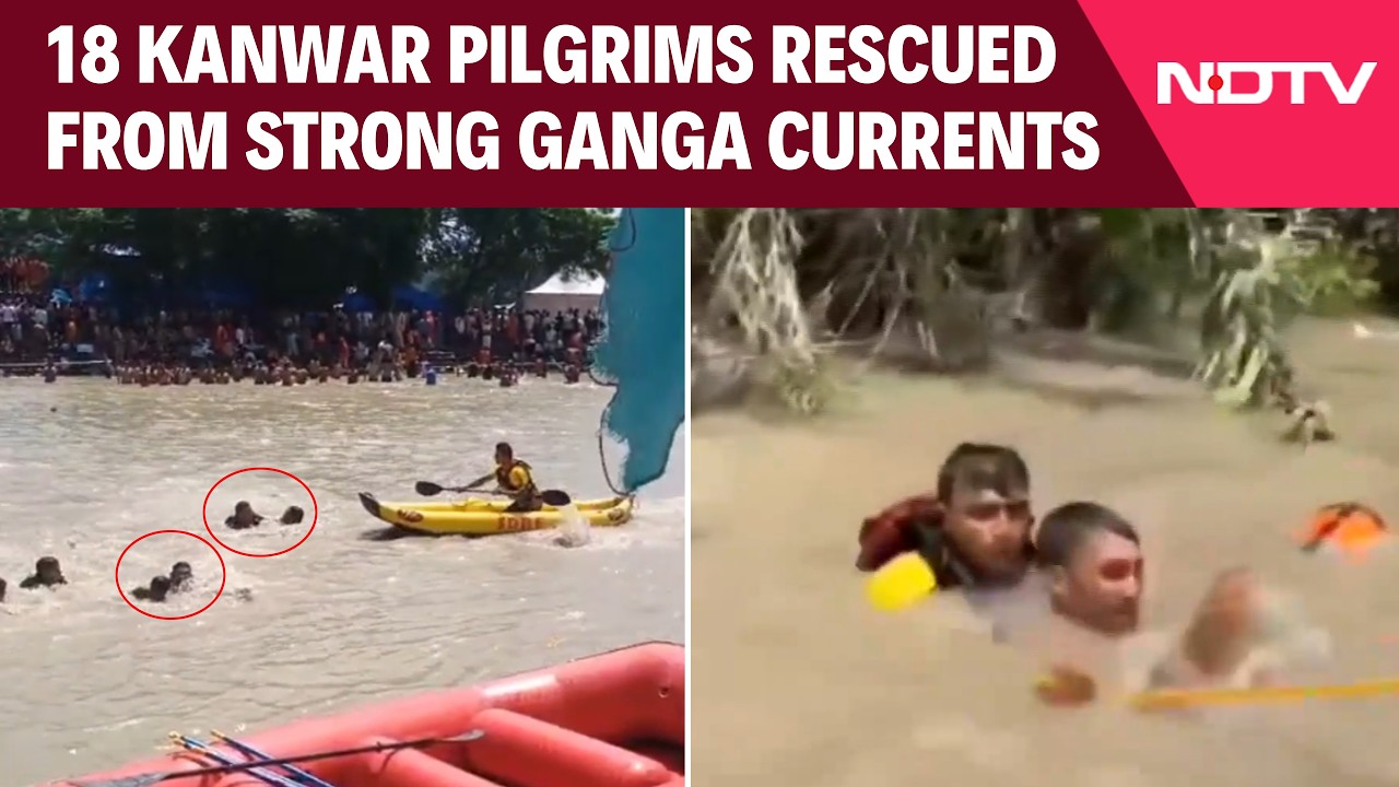 Kanwar Yatra | 18 Kanwar Pilgrims Rescued From Strong Currents