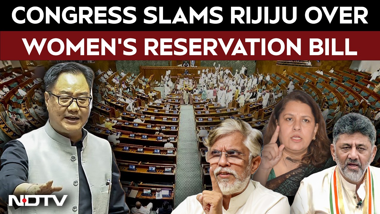 'They Have No Intention': Congress Slams Kiren Rijiju Over Delay In Women Reservation Bill