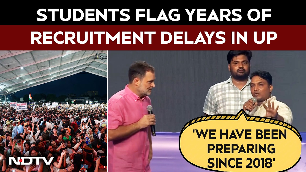 UP Students Raise Paper Leaks, Scorecards And Normalisation Issues With Rahul Gandhi