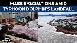 Typhoon Dolphin Lands In Zhejiang On China's Eastern Coast