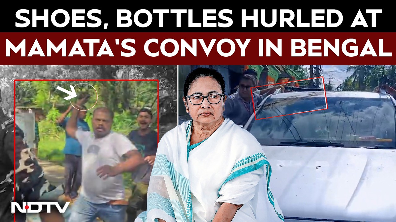 Mamata Banerjee's Convoy Attacked In Bengal; Shoes, Bottles Hurled