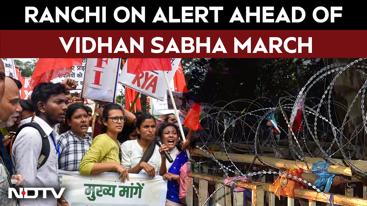 Jharkhand Protest |Security Tightened In Ranchi Ahead Of JPSC-JSSC Aspirants’ Vidhan Sabha Gherao