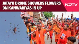 Jatayu Drone Showers Flowers On Kanwariyas In Moradabad