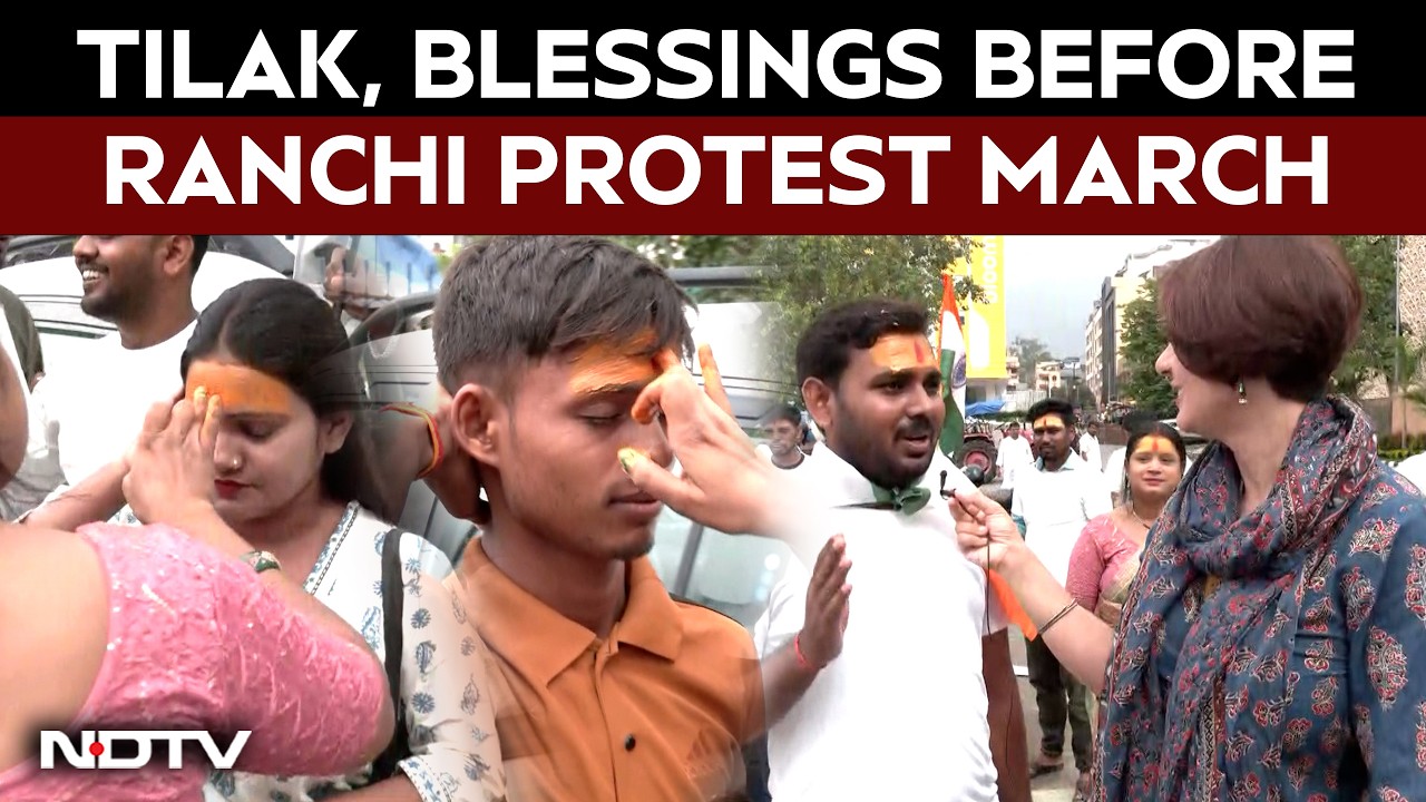 Jharkhand Students March Towards Assembly: Tilak And Blessings Before Protest