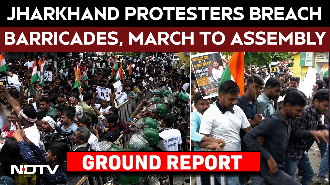 Jharkhand Protest | Jharkhand Protesting Students Breach Barricades, March To Assembly