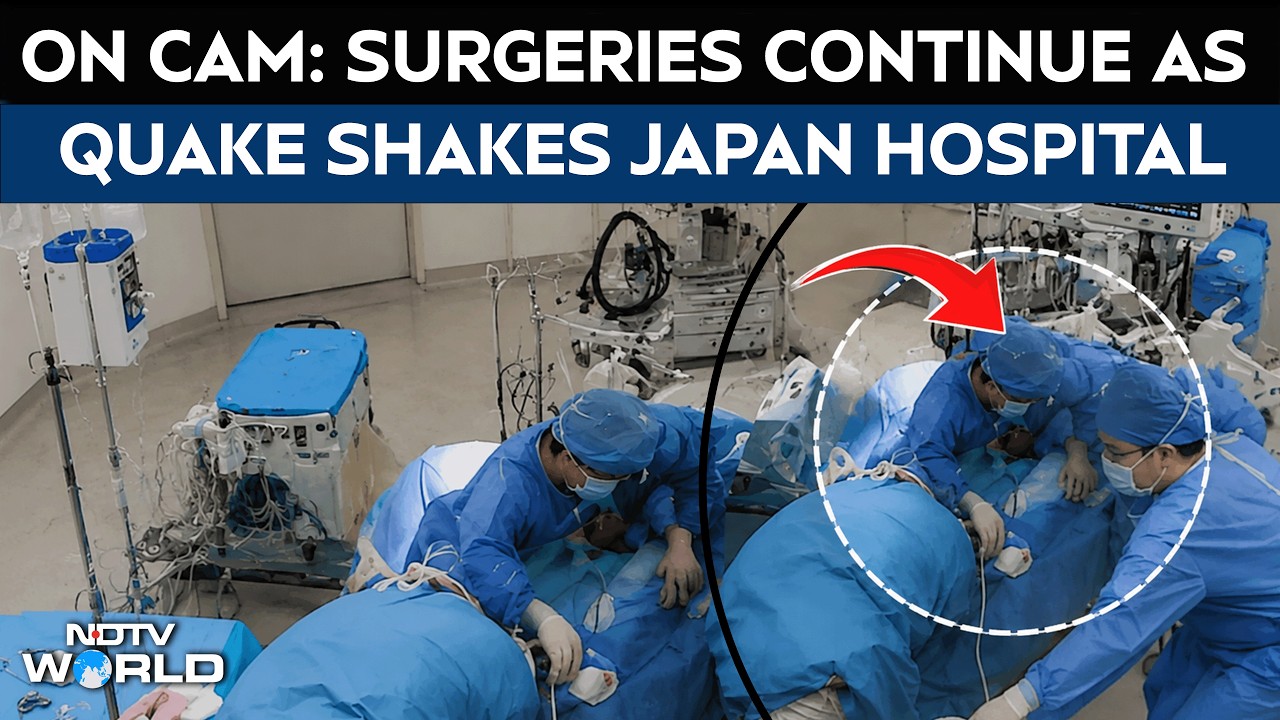 Japan Earthquake |  Video Shows Moment 7.1-Magnitude Quake Hits During Surgeries At Japan Hospital