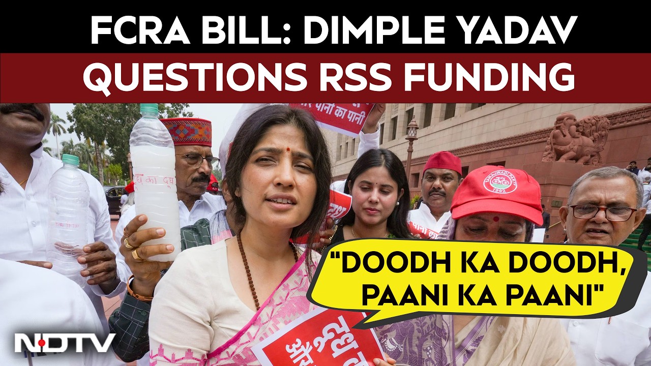 Dimple Yadav Questions RSS Registration, Funding Amid FCRA Bill Debate