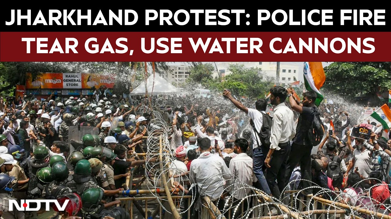 Jharkhand Student Protest: Police Fire Tear Gas, Use Water Cannons On Job Aspirants Near Assembly